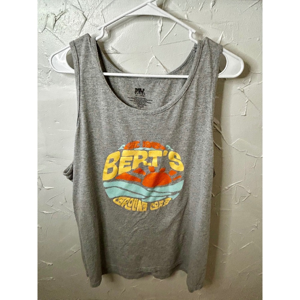 MV Sport Berts Carolina‎ Coast Tank Top Mens 2XL Gray Heather Graphic Sleeveless - Picture 2 of 4